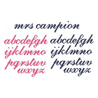 FREE PATTERN DMC Script Cross Stitch 0115