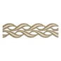 Gold 60mm Metallic Leaf Border Lace Trim by the Metre image number 1