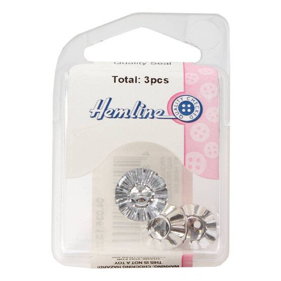 Hemline Red Novelty Car Button 3 Pack image number 2