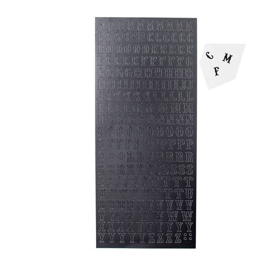 Anita's Black Traditional Alphabet Outline Stickers image number 2