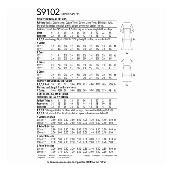 Simplicity Pullover Dress Sewing Pattern S9102 (16-24) image number 2