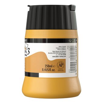 Daler-Rowney System3 Yellow Ochre Screen Printing Acrylic Ink 250ml