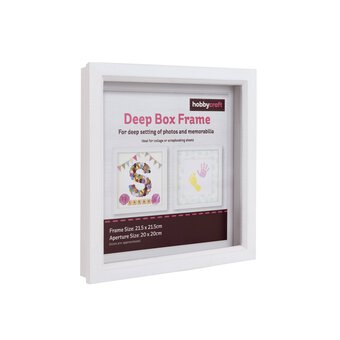 White Deep Box Frame 20cm x 20cm