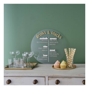 Clear Round Acrylic Sign 40cm x 40cm