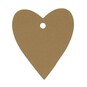 Kraft Brown Heart Tags 7cm 30 Pack image number 1