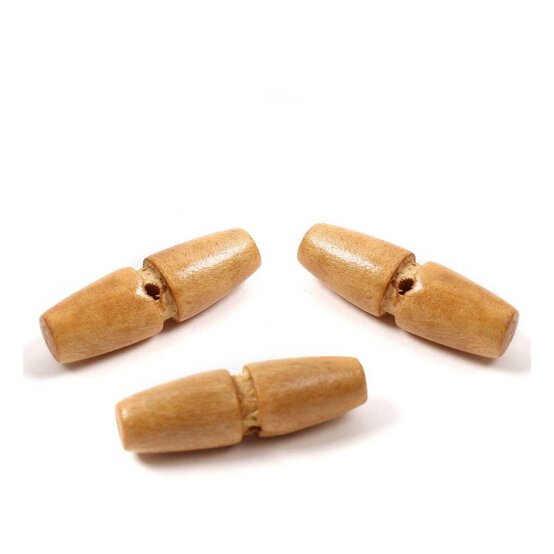 Hemline Wood Novelty Wooden Toogle Button 3 Pack image number 1