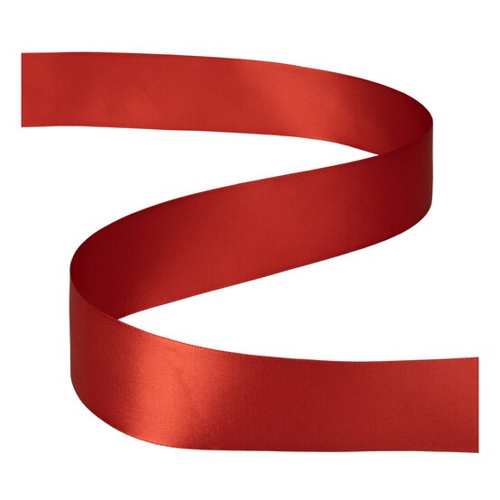 Red Double-Faced Satin Ribbon 36mm x 5m image number 2
