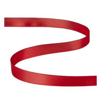 Poppy Red Double-Faced Satin Ribbon 12mm x 5m