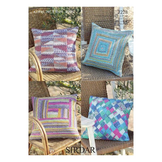 Sirdar Crofter DK Cushion Covers Digital Pattern 7228 image number 1