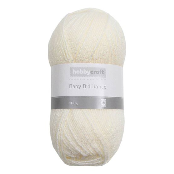 Cream Baby Brilliance DK Yarn 100g image number 1