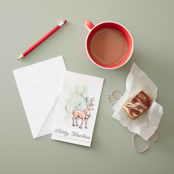 How to Make a Stamped Reindeer Card image number 1