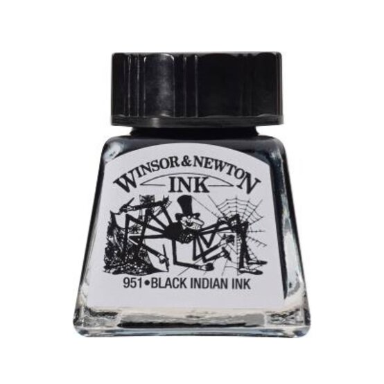 Winsor & Newton Black Indian Drawing Ink 14ml image number 1