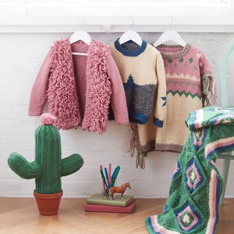 Knitcraft Kids' Loop Stitch Cardigan Digital Pattern 0121