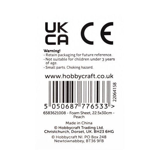 Peach EVA Foam Sheet 22.5cm x 30cm image number 5