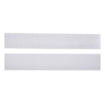 Milward White 20mm Sew-On Hook and Loop Tape by the Metre
