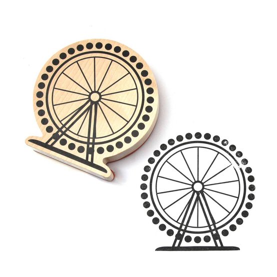 London Eye Wooden Stamp 11.5cm x 11cm image number 2