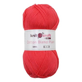Knitcraft Coral Cotton Blend Plain DK Yarn 100g